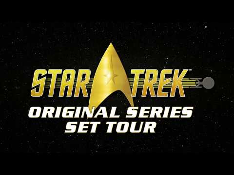 Doug Drexler, Michael and Denise Okuda give a tour of the Enterprise