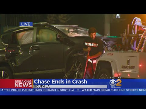 2 Car Chase Suspects Hospitalized After Crash Into SUV