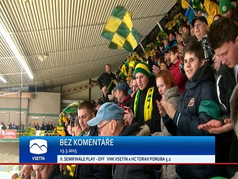 BEZ KOMENTÁŘE: II. zápas semifinále  VHK Vsetín x HC Poruba