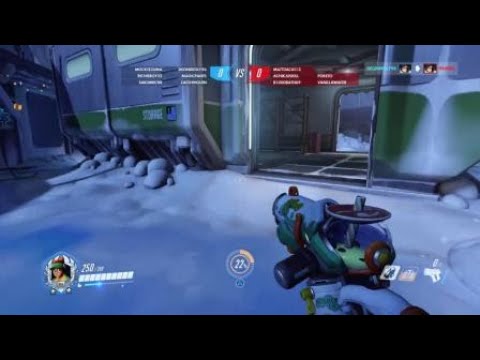 Overwatch Insane Mei Snowball Shot In PVP [PS4] No Aimbot-.-