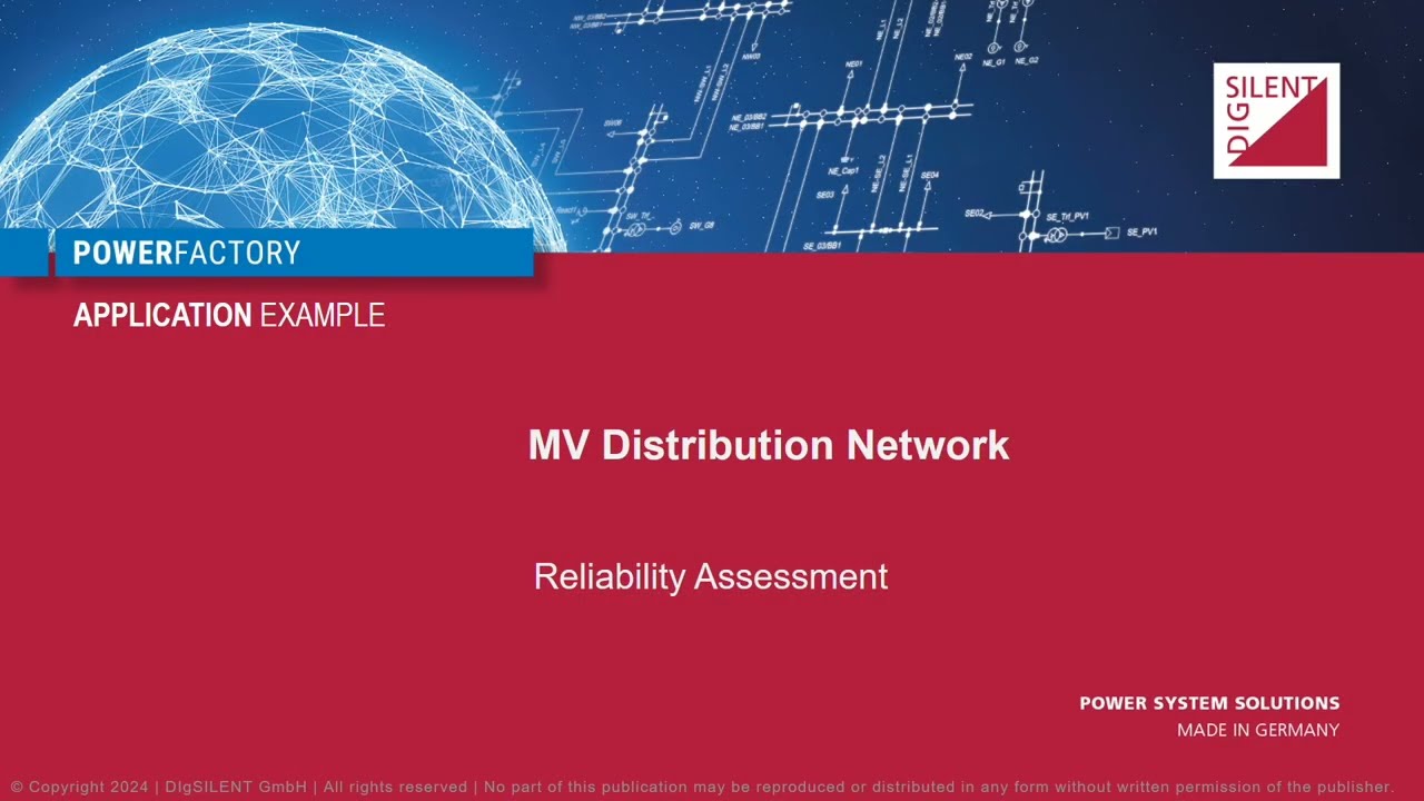 PowerFactory - MV Distribution Network - Reliability Assessment