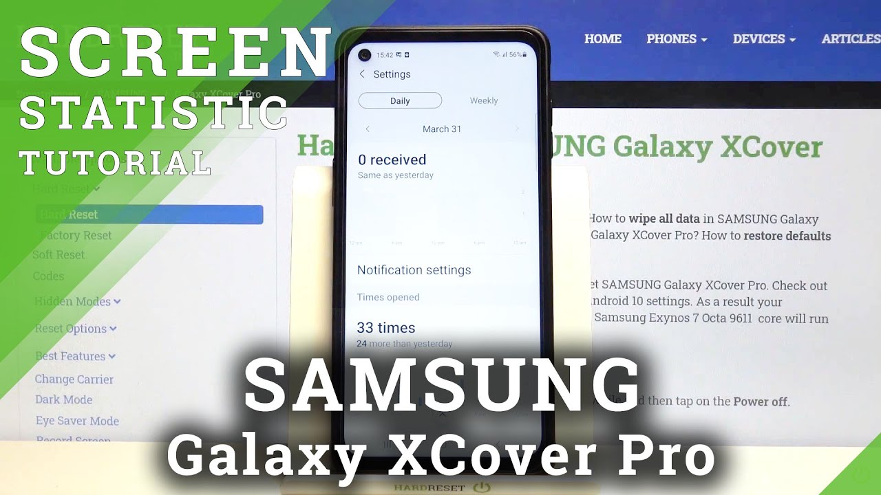 SAMSUNG Galaxy XCover Pro - How to Check Number of Opened Each Day Apps