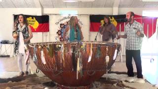 White Eagle & Grandmother Drum Ensemble "Inanay" Rehersal Denmark 2013