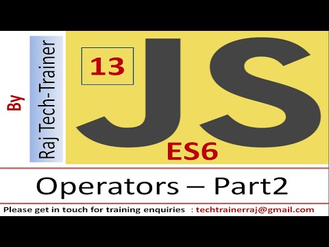 Javascript Tutorial For Beginners Part 13 Operators Part 2 Learn Javascript Es6