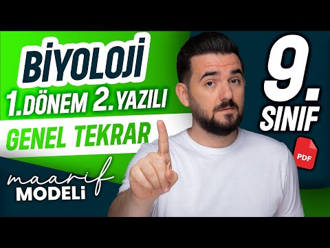 9.sınıf biyoloji 1.dönem 2.yazılı | Genel tekrar | Full Tekrar