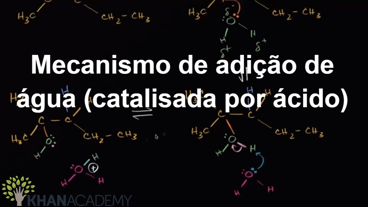 Mecanismo de adição de água (catalisada por ácido) | Química orgânica | Khan Academy