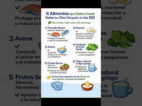 6 alimentos que debes comer todos los días después de los 50 para más energía y salud diaria ya