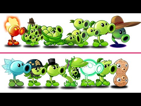 Tournament 02 Team 07 Peashooter Plants Max Level - Who Will Win? - PvZ 2 Team 07 Plant