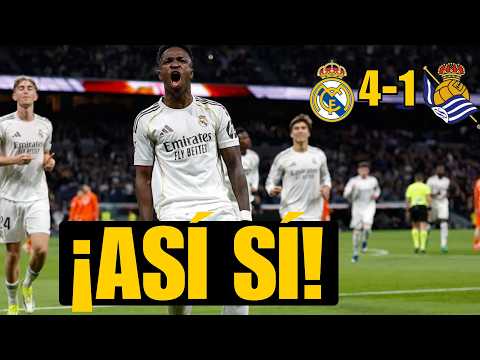 REAL MADRID 4-1 REAL SOCIEDAD: EXHIBICIÓN DE VINICIUS Y VOMITIVO CARLOS MARTÍNEZ