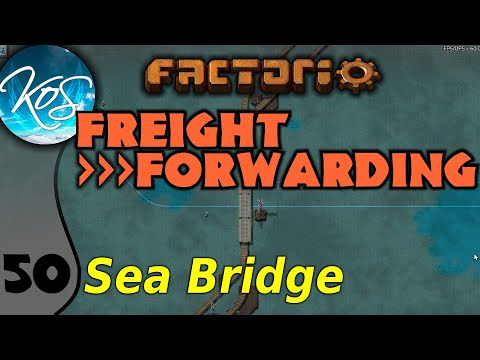 Factorio Freight Forwarding Mod 50 - BRIDGING ISLANDS FOR SCIENCE - Let's Play