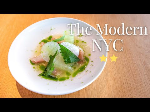 Eating at The Modern. NYC. Two Michelin Stars. Bar Room Menu