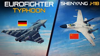 Shenyang J-11B Vs Eurofighter Typhoon | Meteor Vs PL-15 | Digital Combat Simulator | DCS |