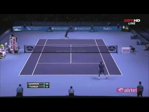 Barclays Tour Finals 2012 Djokovic vs Tsonga HD Best points from Djokovic