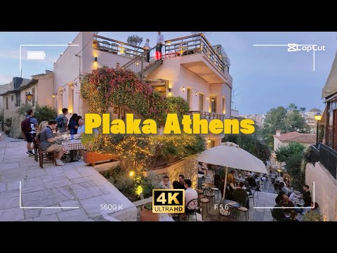 Plaka Athens 🇬🇷 4K Walking Tour