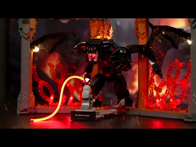 Vídeo relacionado con Juego de luces LED compatible con Lego 10367 Balrog Book Nook (no modelo), juego de iluminación decorativa compatible con Lego Balrog Book Nook modelo de bloques de construcción