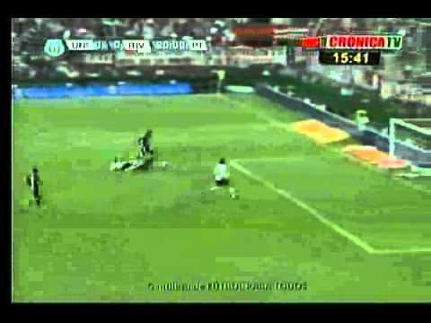 Gol de Andrés Franzoia. Unión 1 River 0. Torneo Final 2013 (Infobae.com)