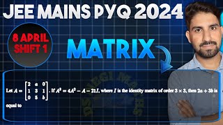 Let A=[ ] . If A³ = 4A² -A -21I, where I is identity matrix of order 3*3, then 2a+3b is equal to