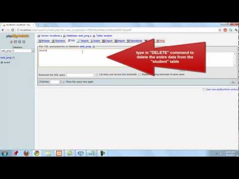 Basic Sql Query Insert Update And Delete Using Phpmyadmin