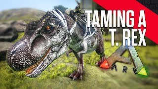 ARK: Survival Evolved - Taming a T Rex (LvL 26) under 2 hours!
