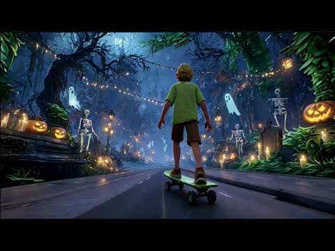 Halloween Ambience Music 🎃 Skateboarding in the Haunted Garden👻 No Copyright Spooky Ride Type Beats