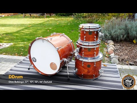 MW-Vintage.pl - DDrum Dios Bubinga 22", 10", 12", 16" Natural Quick Review 4K