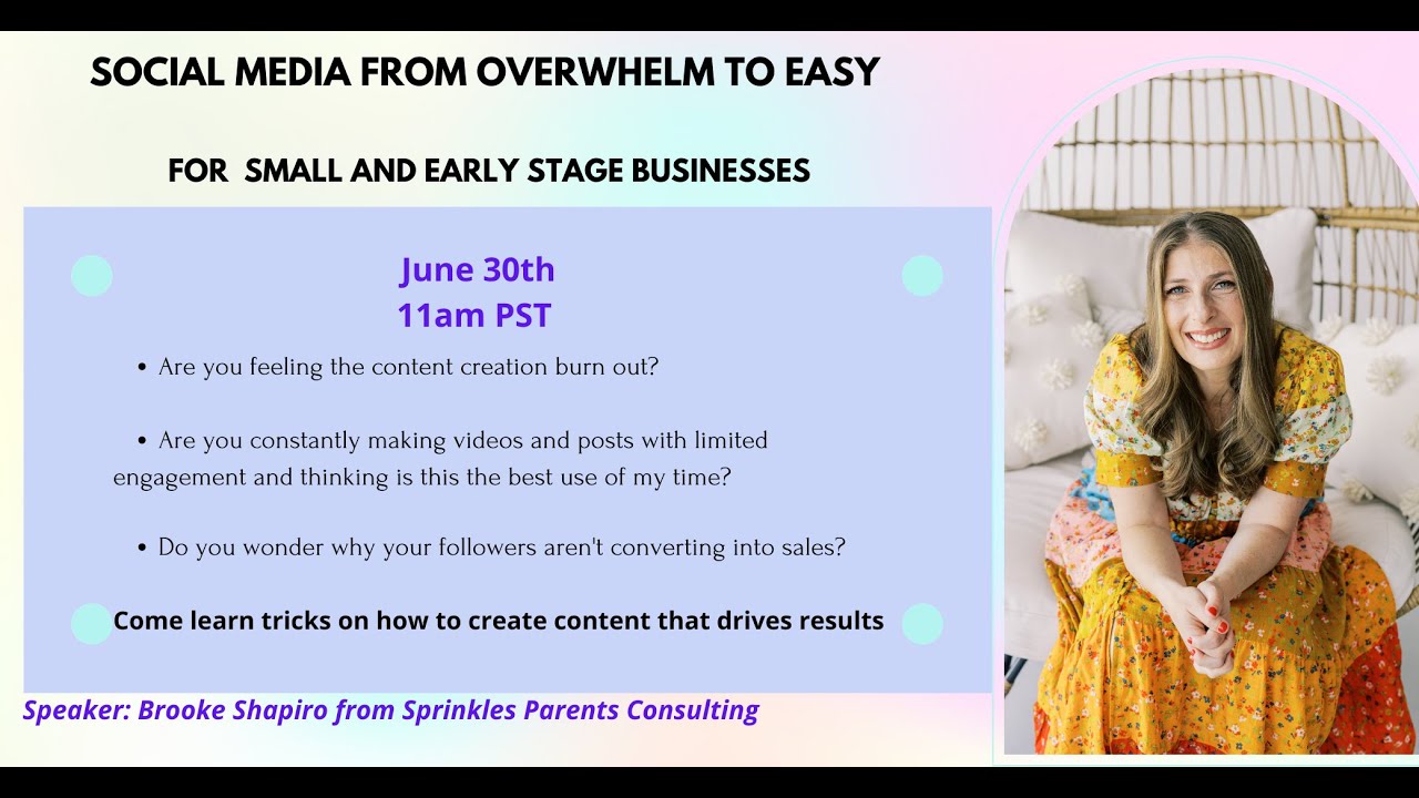 Promotional video thumbnail 4 for Brooke Shapiro- Chief Mom Officer
