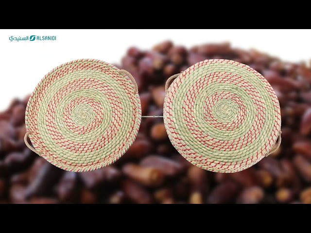 صحن خوص تراثي 50 سم - تصميم تراثي أنيق، سهلة الحمل، آمنة وصديقة للبيئة،ضمان سنتان