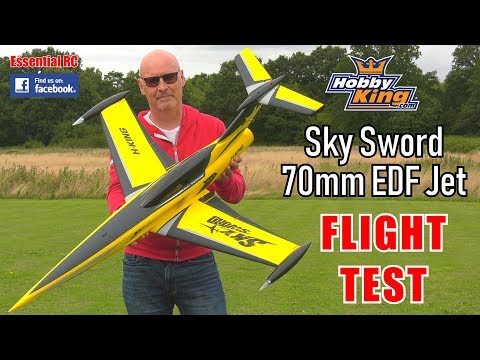 HobbyKing SkySword 70mm EDF Sport Jet: ESSENTIAL RC FLIGHT TEST (Unbox, 1st Flight and Reaction !)