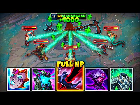 Fiddlesticks, but I build tank and out-heal the enemy team 1v5 (ONE W = FULL HP)