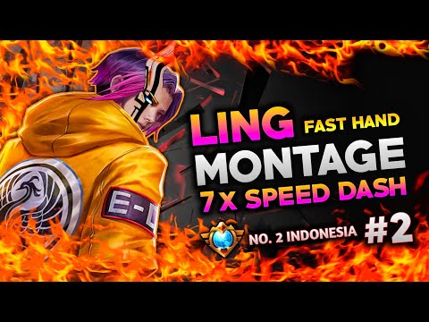 LING FAST HAND MONTAGE #2 | NEW COMBO 7X INSANE SPEED DASH • Top 1 Global Ling - Mobile Legends