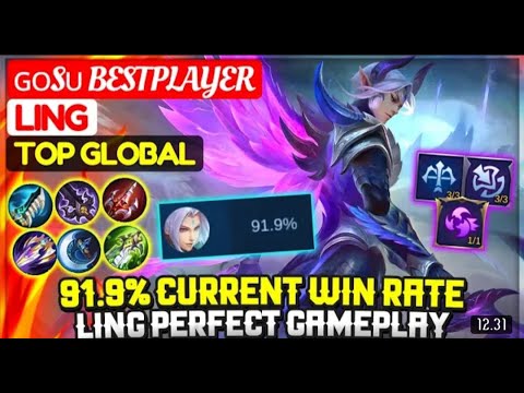 Game Play Ling perfect win rate 91% [ Top Global 1 Ling ] TOP PLAYER MOBA