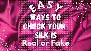 How To Identify Pure Silk | Real Silk Vs Fake Silk | Hindi