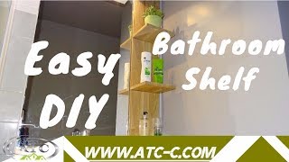 How to create a nice and simple floating bathroom shelf / DIY