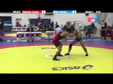 66 KG Round 2 - Ganbayar Sanjaa (DCAC) vs. Kellen Russell (NYAC)