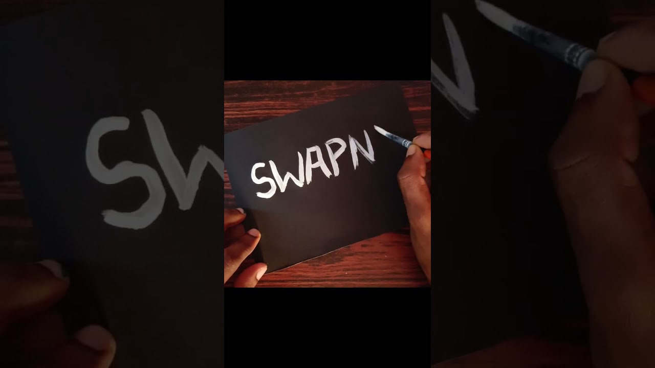 easy swapnil name tutorial #shorts #shortsvideo #easypainting #art #artist#painting  #simplepainting