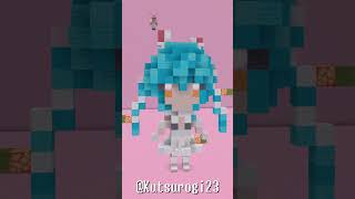【マイクラ】兎田ぺこらさんを作ってみた！400と1500ブロックで比較！ホロライブメンバー全員作る！！ #shorts  #minecraft #hololive