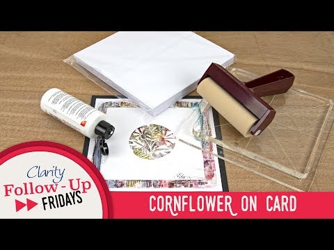 Gel Press How To - Cornflower on Card