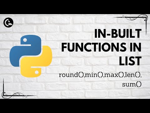 List In Built Functions In Python Roundsummaxminlen Codeayan