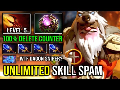 UNLIMITED SKILL SPAM Level 5 Dagon + Octarine Core Brutal Scattershot Facet Sniper Dota 2