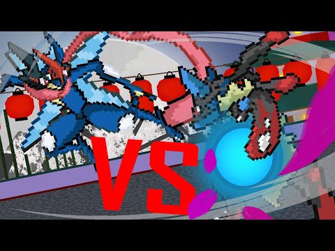 Ash Greninja vs Mega Lucario Animation