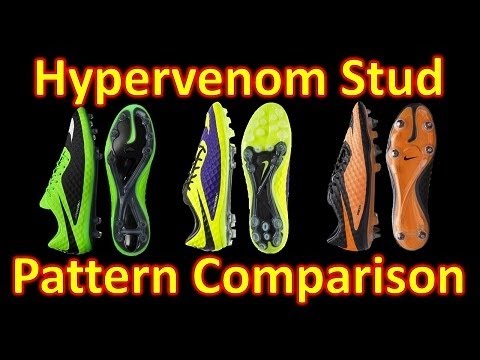 Nike Hypervenom Phantom Stud Pattern Comparison - SG Pro vs FG vs AG