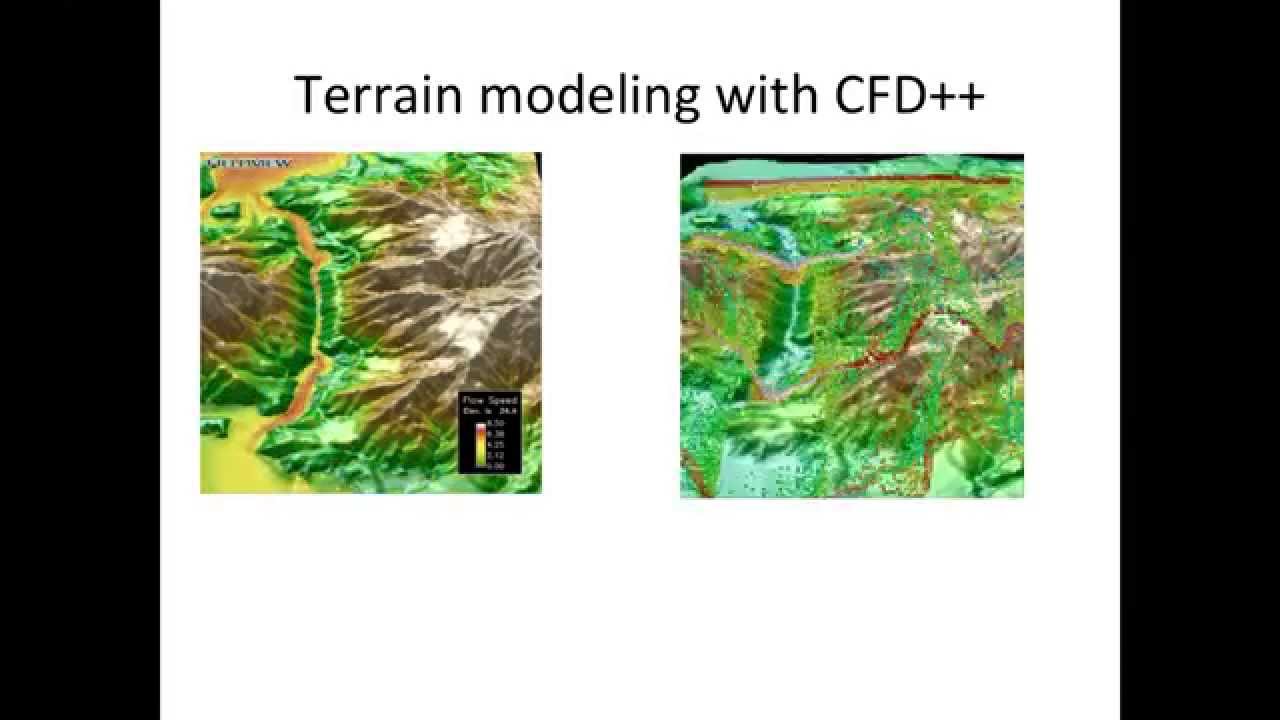 Terrain flow modeling with CFD++