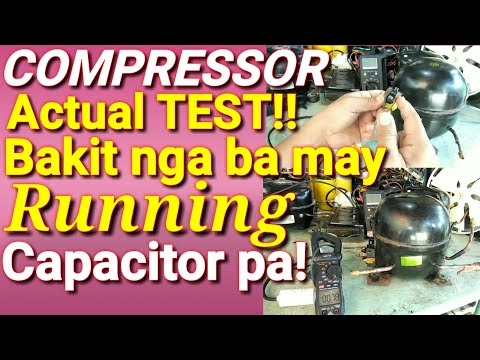COMPRESSOR Actual Testing.With and Without RUNNING CAPACITOR