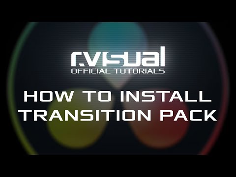 rvisual TUTORIAL 01 - how to install transition pack