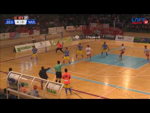 Gol Álex Fuentes (5-0) en el Naturpellet Segovia - Cidade de Narón. 2Div, J25. LNFS