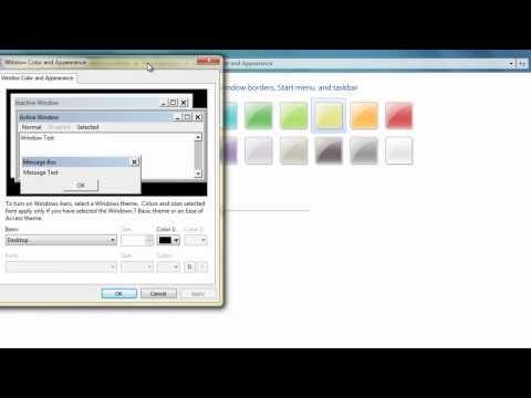 Changing the background colours in Windows 7