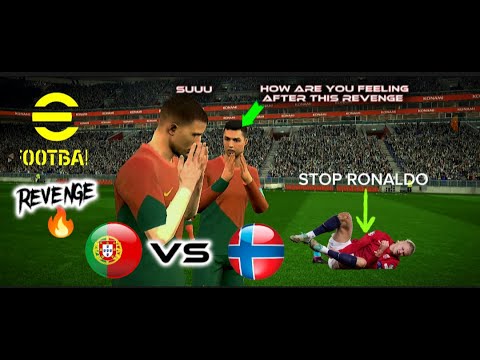 RONALDO 🇵🇹 VS HAALAND 🇳🇴 AMAZING REVENG FROM RONALDO PES 2024 4k HDR 😳😱🔥