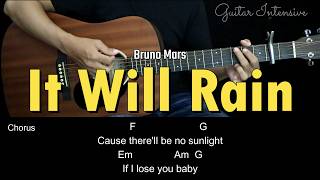 It Will Rain - Bruno Mars | EASY Guitar Tutorial with Chords / Lyrics