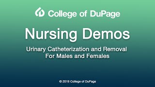 Nursing Demos: Urinary Catheterization and Removal for Males and Females