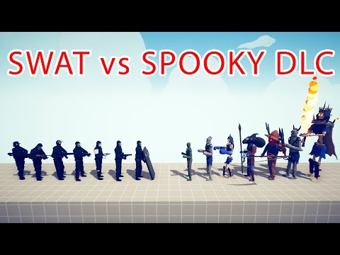 SWAT TEAM vs SPOOKY DLC TEAM - Totally Accurate Battle Simulator TABS